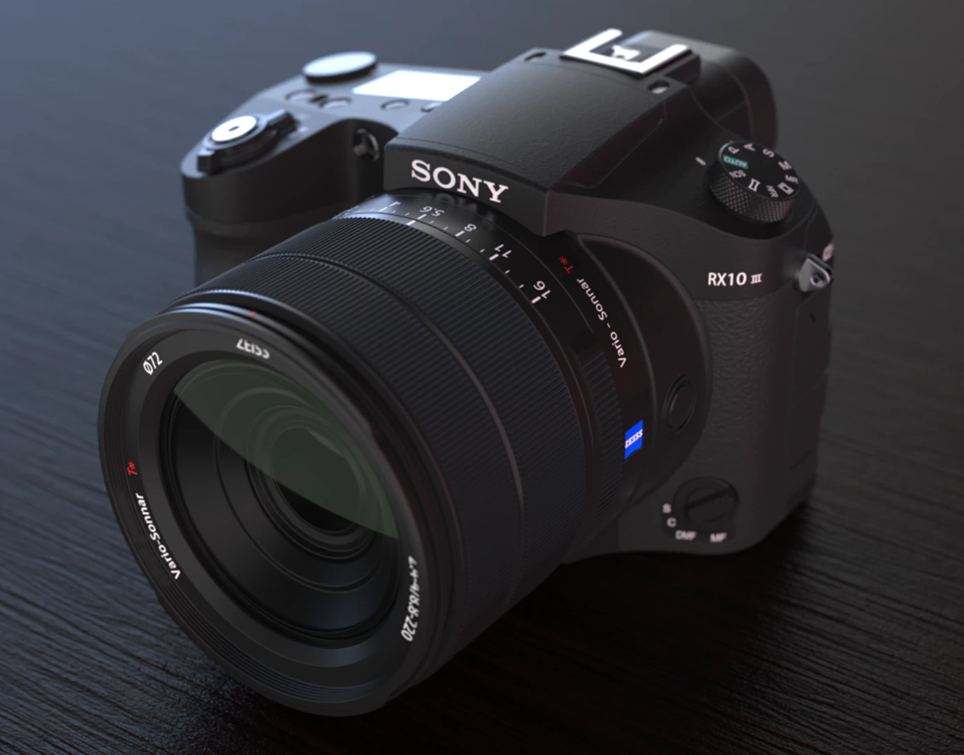 sony cyber-shot rx10 iii 3D Model .c4d .max .obj .3ds .fbx .stl .blend 