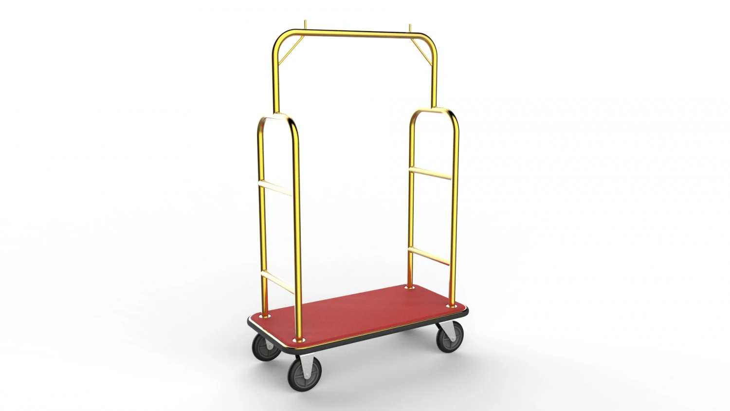 hotel trolley 01 3D Model .c4d .max .obj .3ds .fbx .stl .blend 