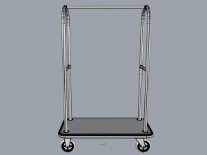 hotel trolley 02 Model 3D