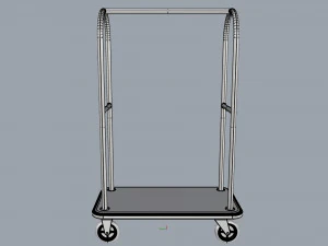 hotel trolley 02 3D Model