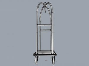 hotel trolley 03 Model 3D