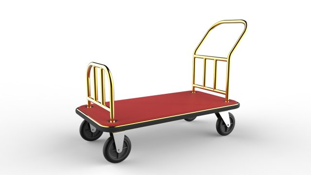 hotel trolley 04 3D Model .c4d .max .obj .3ds .fbx .stl .blend 