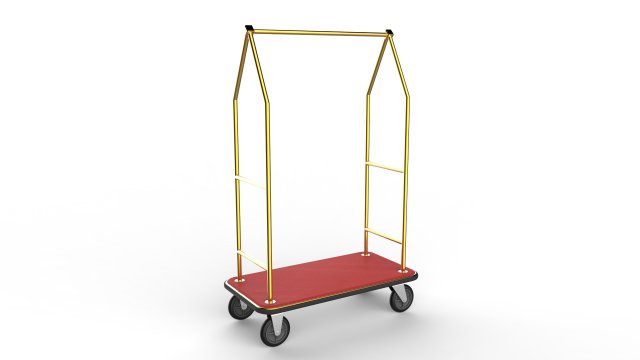 hotel trolley 05 3D Модель .c4d .max .obj .3ds .fbx .stl .blend 