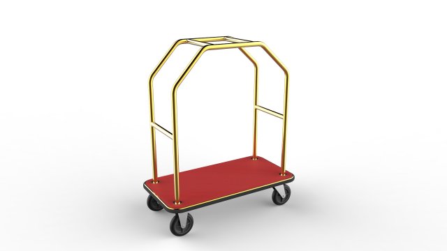 hotel trolley 09 3D Model .c4d .max .obj .3ds .fbx .stl .blend 