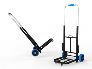 cart storage blue 3D Model