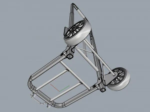 cart storage blue 3D Model