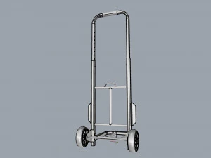 cart storage blue 3D Model