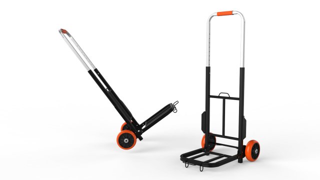 cart storage orange Model 3D .c4d .max .obj .3ds .fbx .stl .blend 