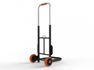 cart storage orange Model 3D