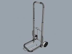 w&oacute;zek do przechowywania pomarańczowy Model 3D