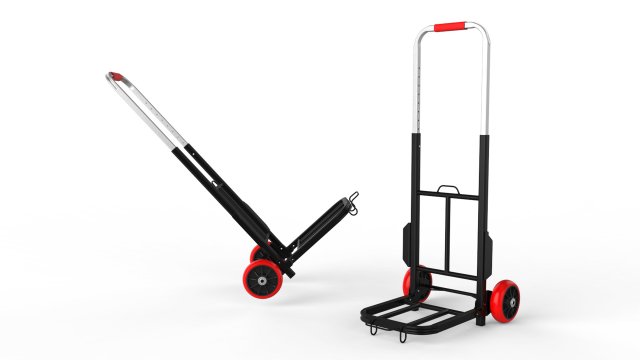 cart storage red 3D Model .c4d .max .obj .3ds .fbx .stl .blend 