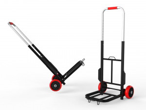 cart storage red 3D Model