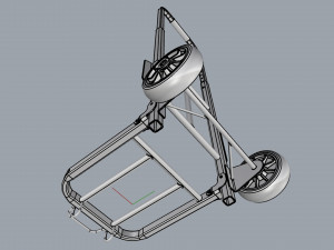 cart storage red 3D Model