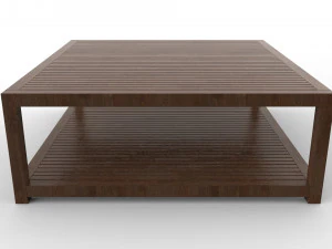 wooden center table 3D Model