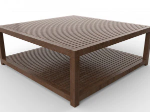 wooden center table 3D Model