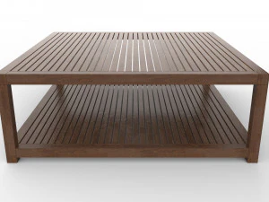 wooden center table 3D Model