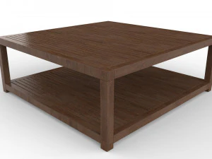 wooden center table 3D Model