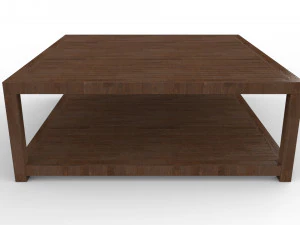 wooden center table 3D Model