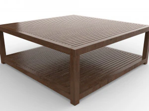 wooden center table 3D Model