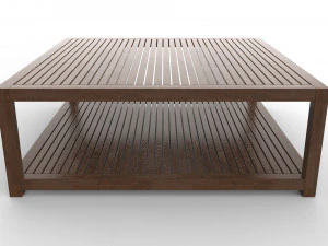 wooden center table 3D Model