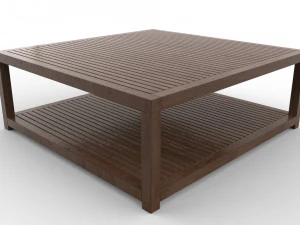 wooden center table 3D Model