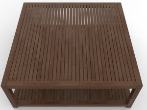 wooden center table Modèle 3D