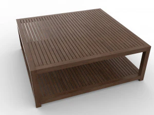 wooden center table 3D Model
