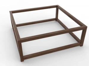 wooden center table 3D Model