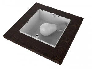 chandelier vitralys walnut black 3D Model