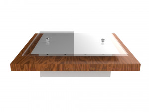 chandelier vitralys walnut wood Model 3D