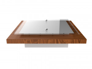 chandelier vitralys walnut wood Model 3D