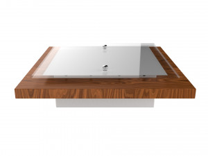 chandelier vitralys walnut wood Model 3D