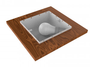 chandelier vitralys walnut wood Model 3D