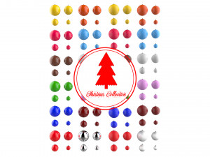 christmas tree decoration ball collection 01 3D मॉडल