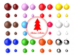 Weihnachtsbaumschmuck-Kugelkollektion 02 3D Modell