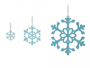 christmastree decoration snowflakes collection 3D-Modell