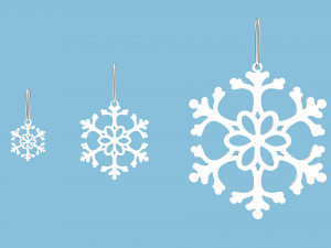 christmastree decoration snowflakes collection 3D-Modell