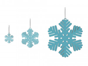 christmastree decoration snowflakes collection 3D-Modell