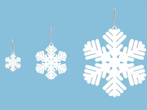 christmastree decoration snowflakes collection 3D-Modell