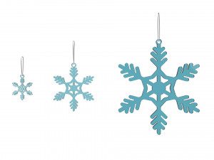 christmastree decoration snowflakes collection 3D-Modell