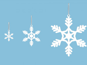 christmastree decoration snowflakes collection 3D-Modell