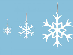 christmastree decoration snowflakes collection 3D-Modell