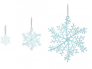 christmastree decoration snowflakes collection 3D-Modell