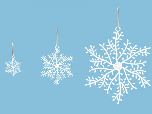 christmastree decoration snowflakes collection 3D-Modell