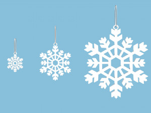 christmastree decoration snowflakes collection 3D-Modell