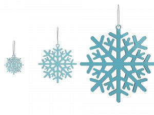 christmastree decoration snowflakes collection 3D-Modell