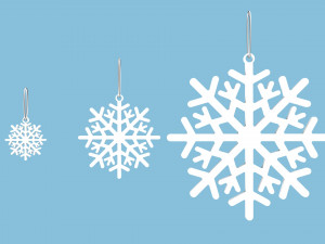 christmastree decoration snowflakes collection 3D-Modell
