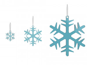 christmastree decoration snowflakes collection 3D-Modell