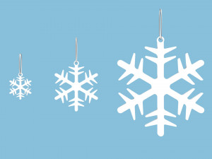 christmastree decoration snowflakes collection 3D-Modell