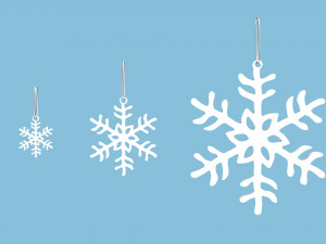 christmastree decoration snowflakes collection 3D-Modell